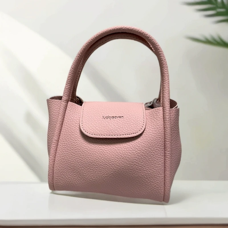 单肩四色时尚包盖单根甜美风肩包竹节单肩包包手机袋简约纯色L090