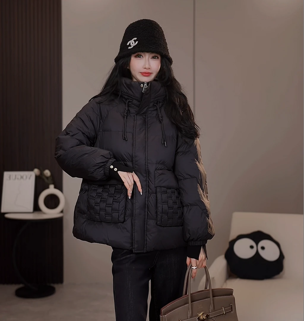 【阿紫专属】T-08冬装新款90鸭绒时尚保暖加厚款连帽保暖羽绒服