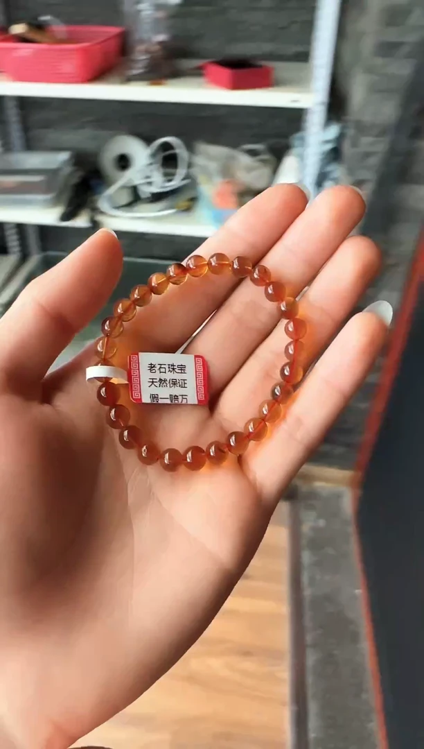 手串琥珀未镶嵌 /55缅甸琥珀紫罗兰手串6mm