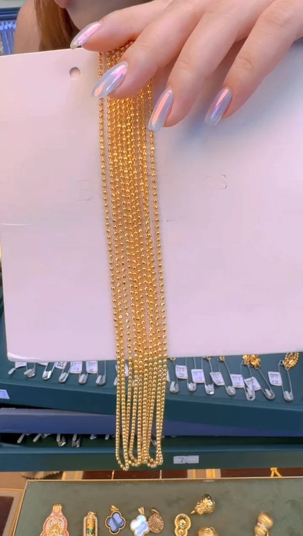 45cm固定不可调节切面珠珠链4.18g（多样性发货）