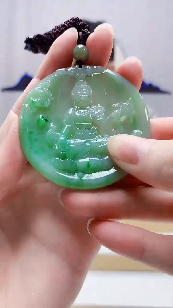 未镶嵌定制翡翠4917zm-毛货挂件37观音