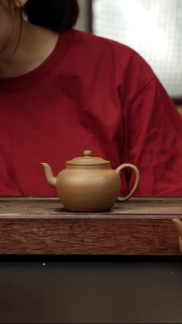 紫砂茶壶芝麻绿 宫灯 全手工