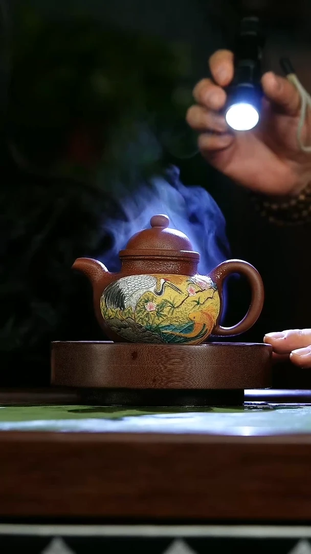 茶壶紫砂g26掇球桃花泥*戴静波