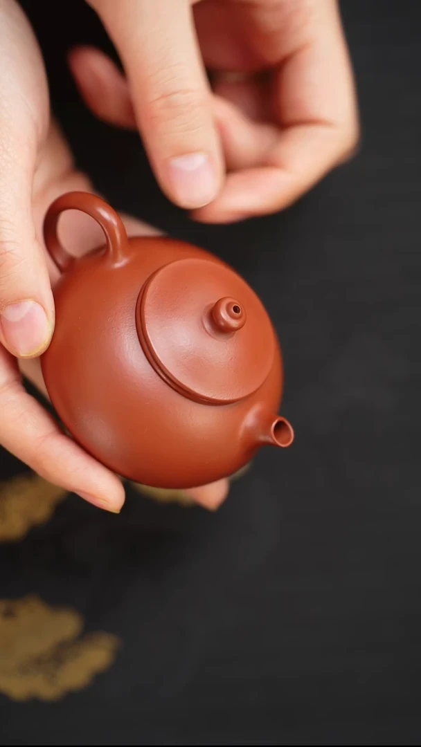 茶壶紫砂孟臣朱泥寒江100cc