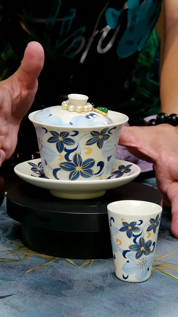 亘古茶具福利分享@三才盖碗带一杯