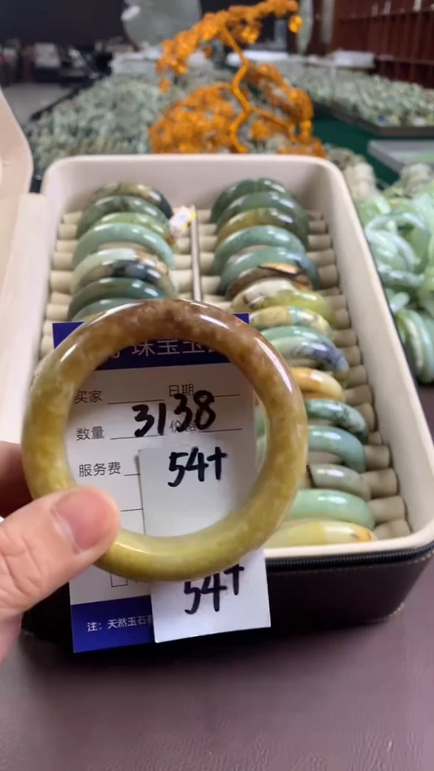 未镶嵌蛇纹石玉手镯3138