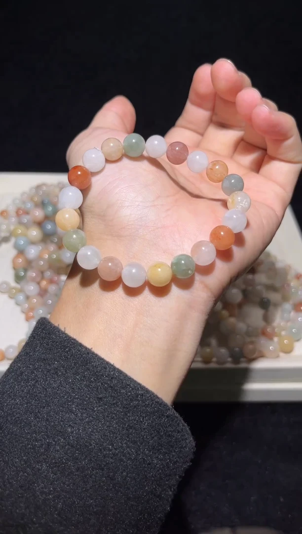 未镶嵌手串水晶58彩兔毛出厂价默认微瑕不退换8+