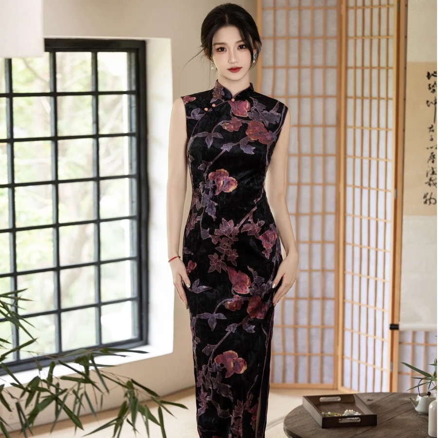 【似锦】新中式旗袍夏女2025新款日常复古改良国风连衣裙气质长款女
