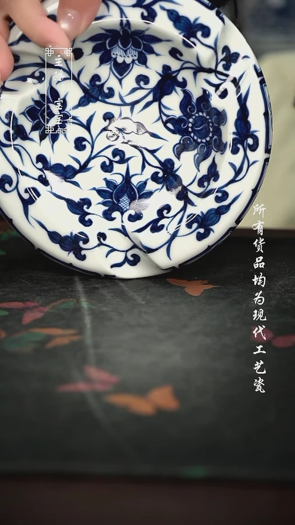 微瑕 福利手绘现代高温瓷 雪茄缸