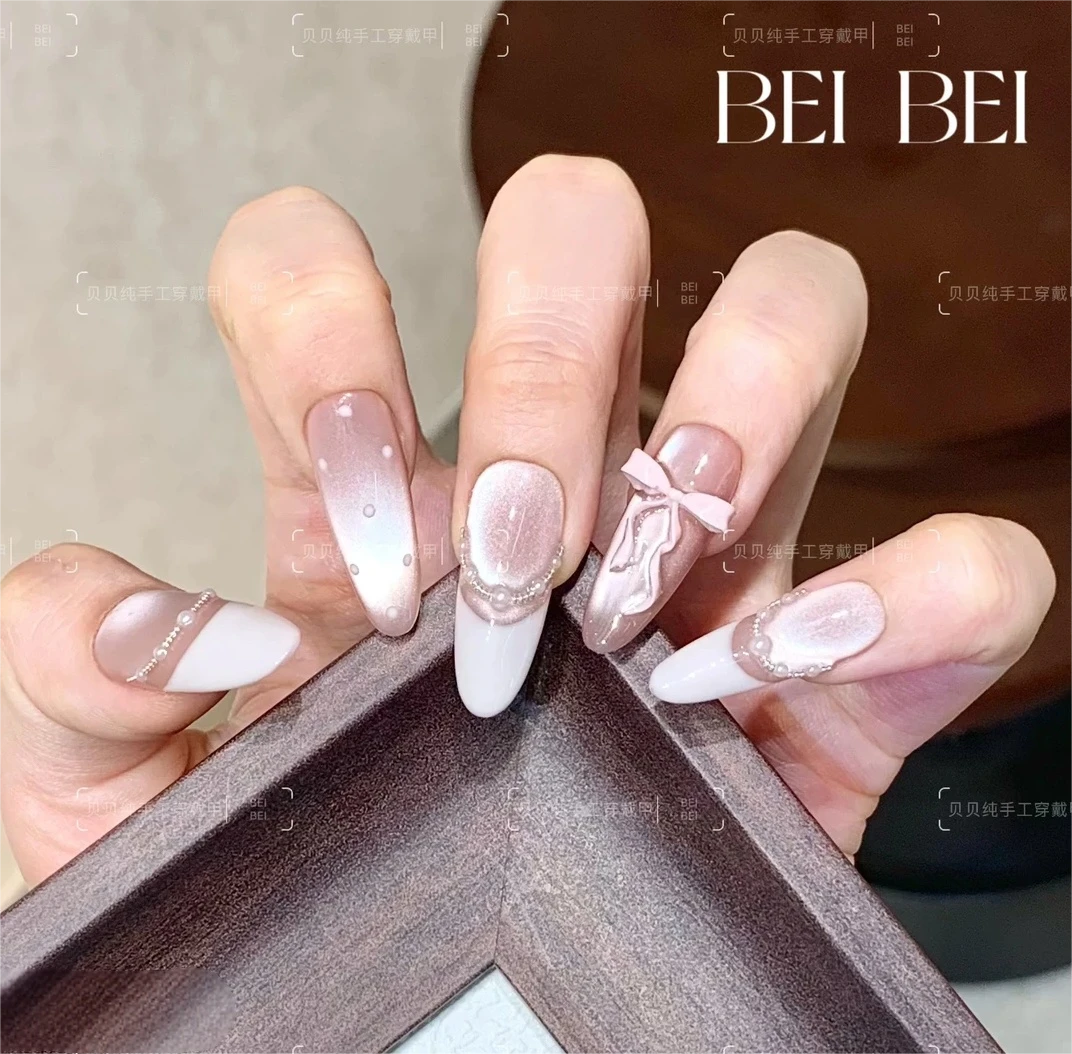 【一见倾心】少女风系列猫眼纯手工纯欲风穿戴美甲贴片1.0