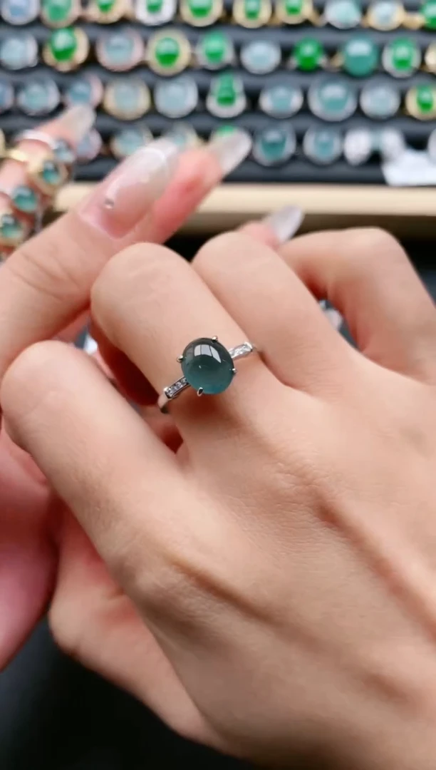 【闪购商品】翡翠戒指银S925镶嵌1111111