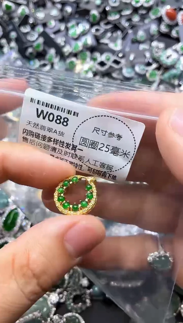 翡翠未镶嵌颈饰W088吊坠