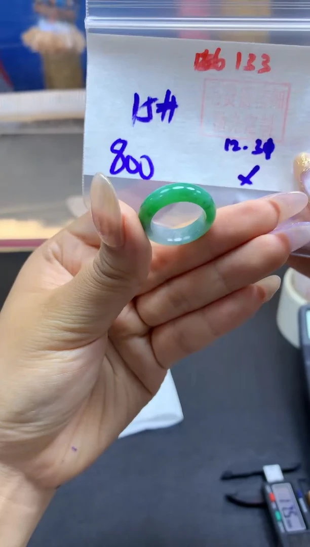 未镶嵌定制翡翠戒圈#800元-毛货需精细抛光