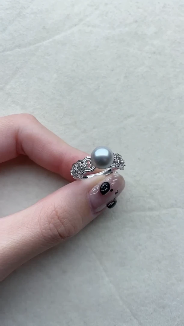 【闪购商品】海水珍珠戒指银S925镶嵌20