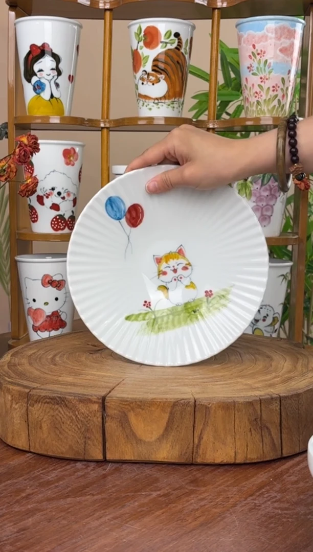 景德镇手绘釉中彩（食品级）贝壳盘