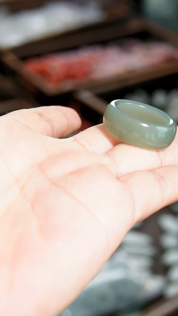 和田玉未镶嵌颈饰003指环