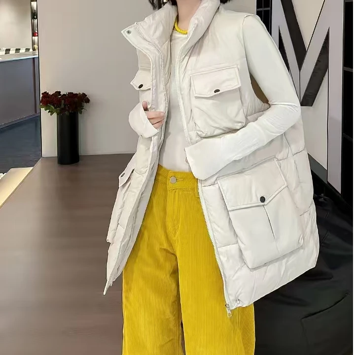 2025秋季新款宽松显瘦时尚百搭休闲胖MM大码女装棉马甲8018