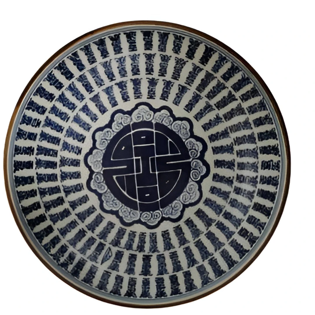 A99清 光绪 青花寿字纹赏盘