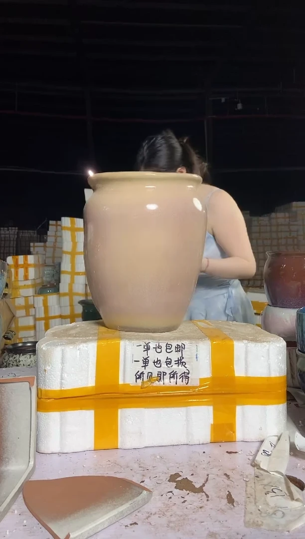 宜兴紫砂粗陶花盆25/33