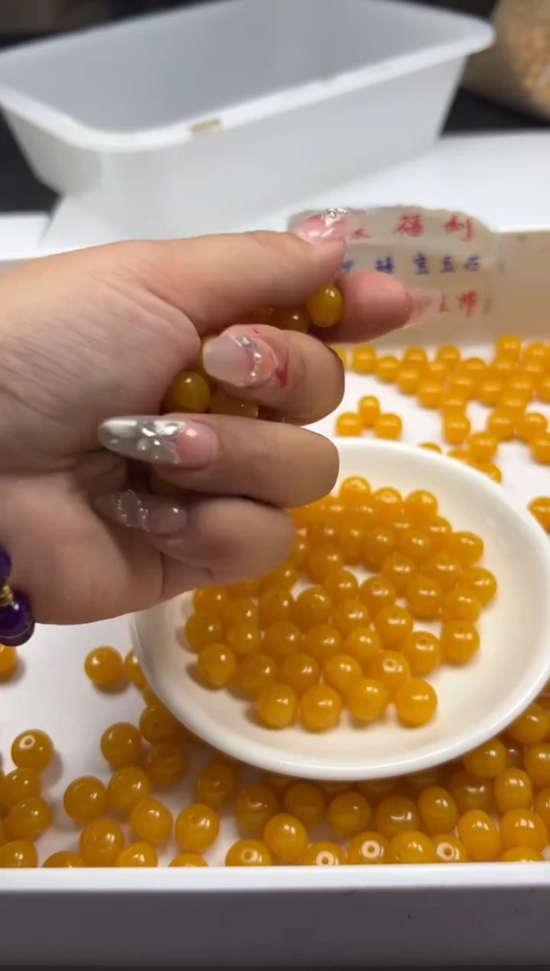 未镶嵌颈饰蜜蜡w2068蜜蜡鼓珠10*8mm*10颗