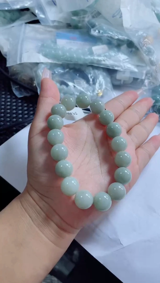 未镶嵌戒指翡翠珠串12.8