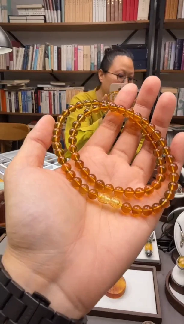 未镶嵌颈饰琥珀女神链 多样性发一