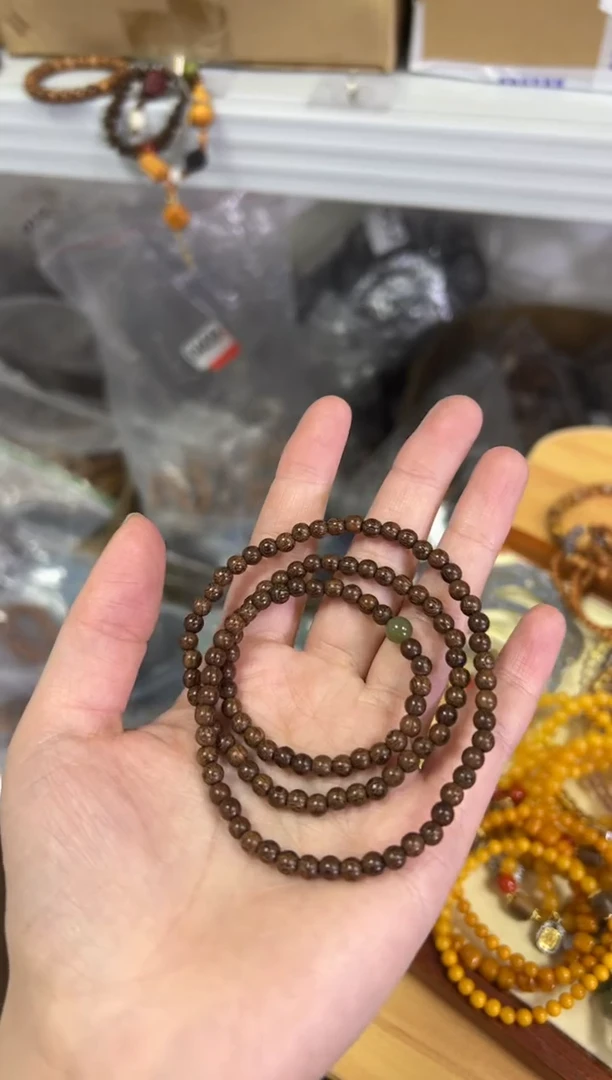 【闪购商品】苏木（金丝檀）手串未镶嵌金丝檀木和田玉款多圈[0969]