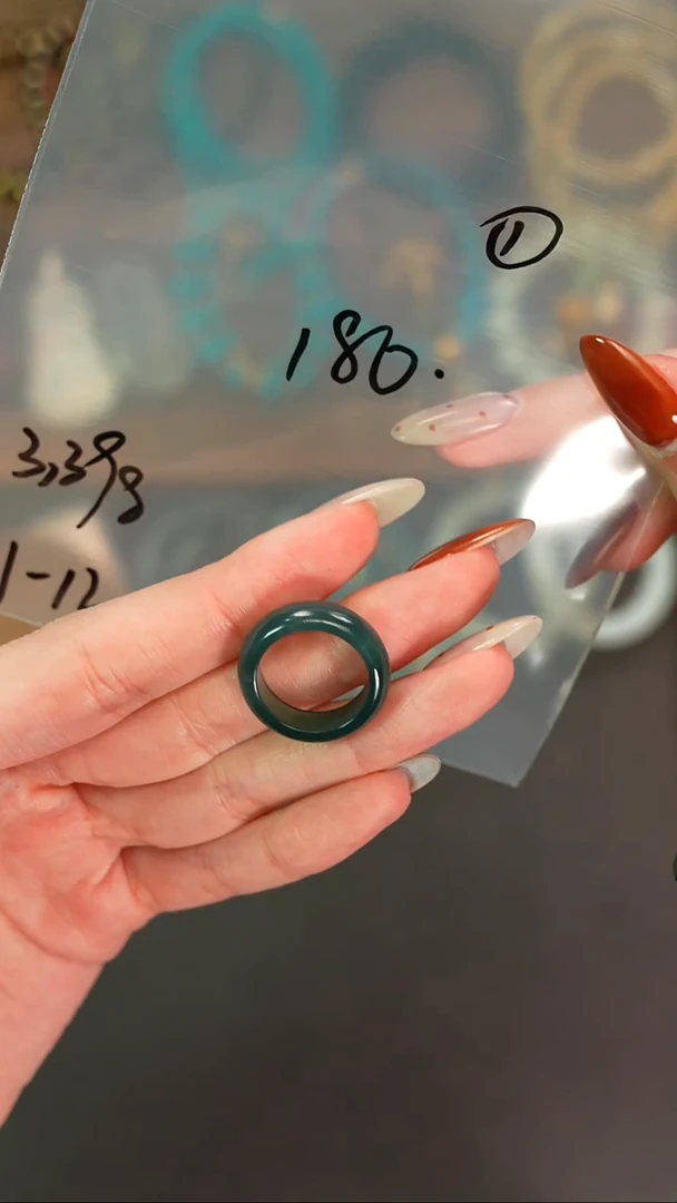 未镶嵌戒指翡翠两*花一念初见品质回血