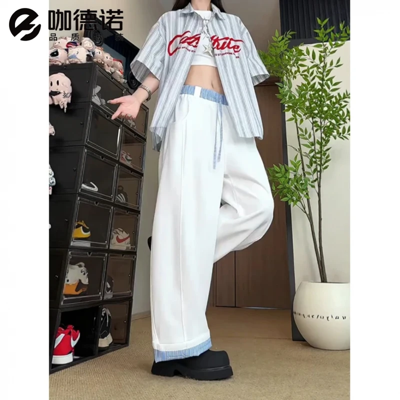 2025男款夏季宽松潮牌阔腿垂感休闲裤