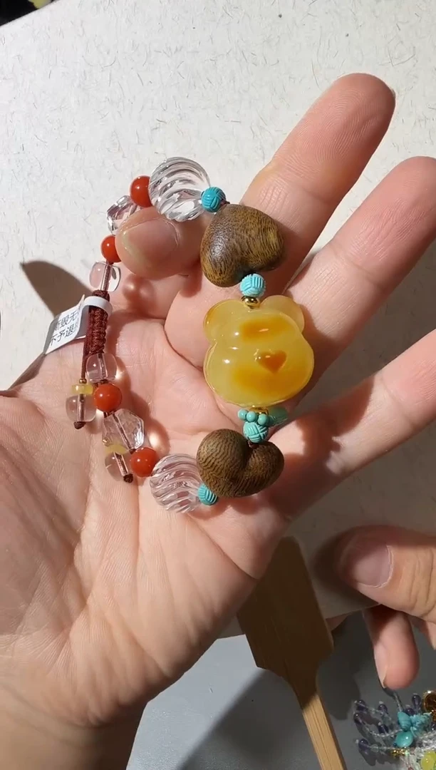 手链蜜蜡未镶嵌蜜蜡小熊手链