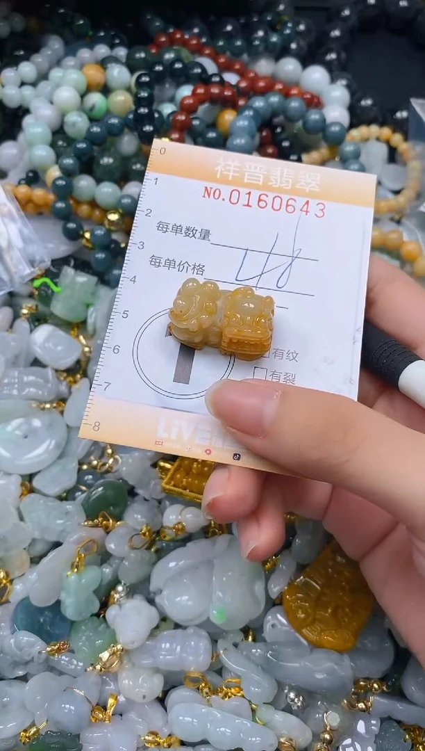 翡翠未镶嵌颈饰闪购0160643多样性发其一