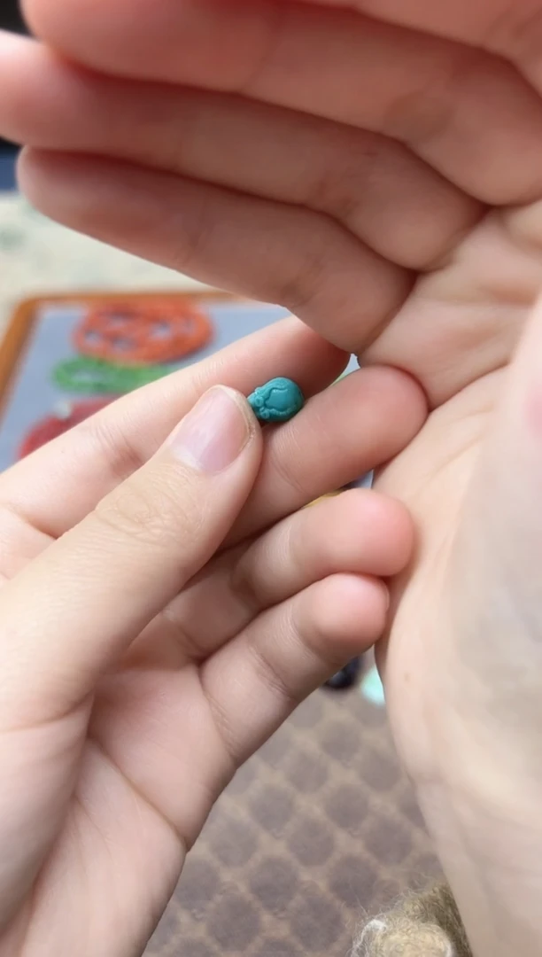 未镶嵌绿松石挂件松石福袋配饰8*6mmGW