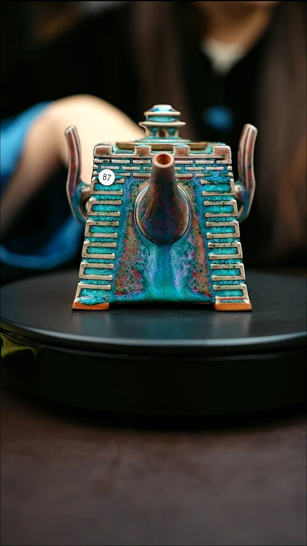 87#原矿钧瓷炉钧釉华夏壶