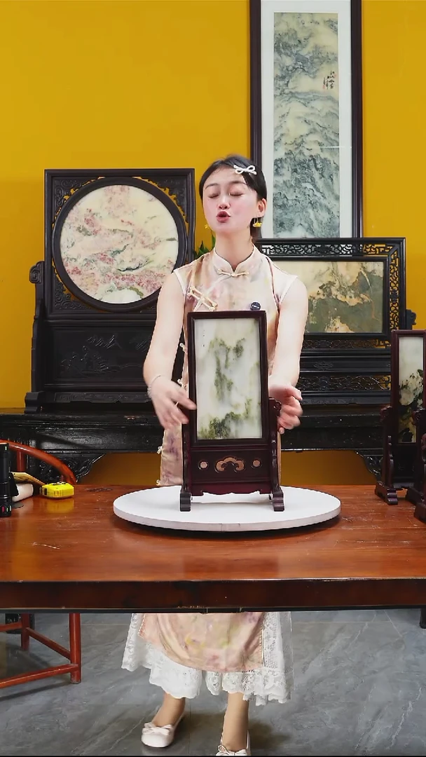 石材天然大理石画摆件