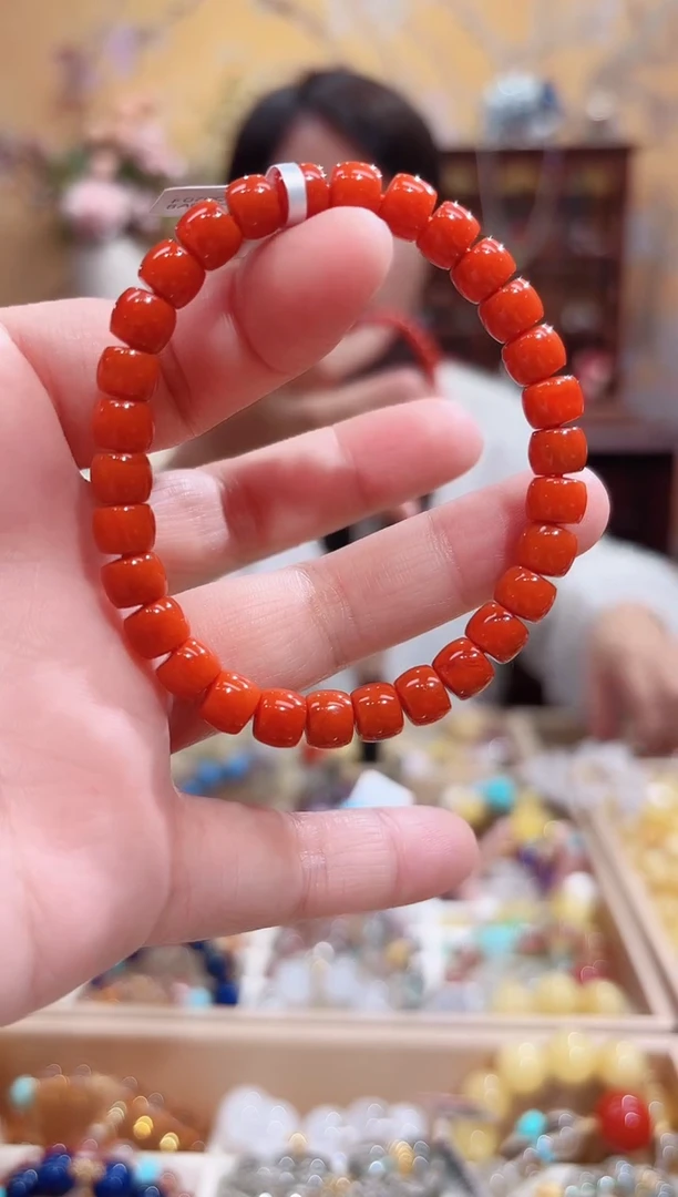 未镶嵌手串南红玛瑙设计款珠串7+