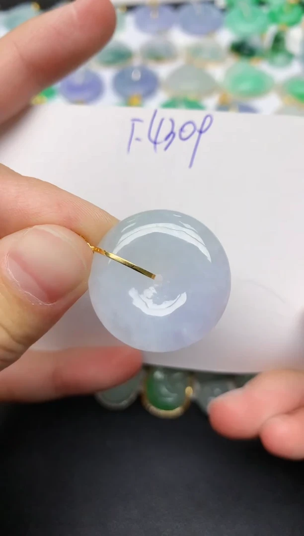 颈饰18K金镶嵌翡翠 天然缅甸A货翡翠百元以上9元证书费自理