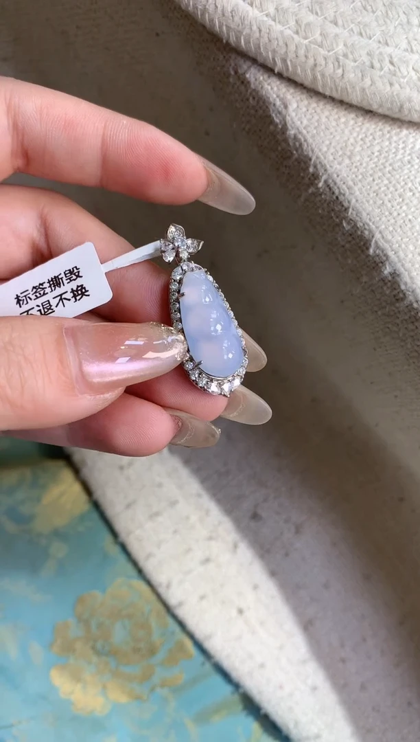 银S925镶嵌手串翡翠【挽石珠宝】豆子