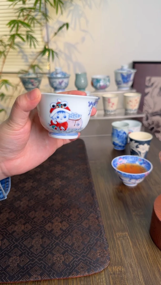 【闪购商品】景德镇斗彩手绘茶杯