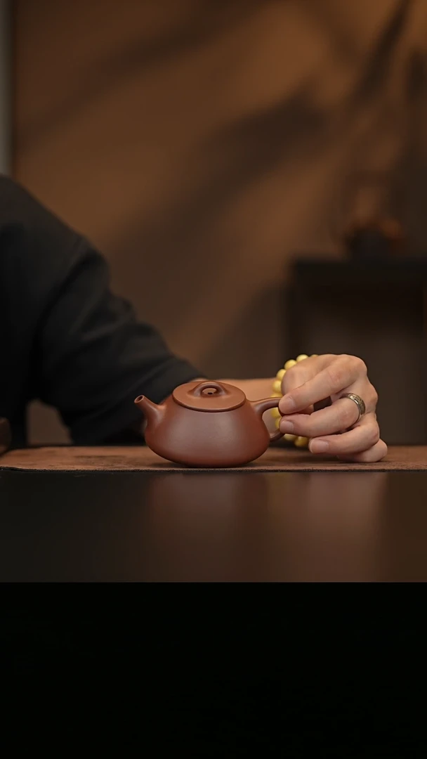 允禾斋  紫砂壶  平盖 紫泥