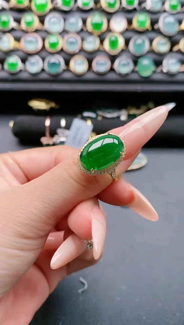 【闪购商品】翡翠戒指银S925镶嵌11111