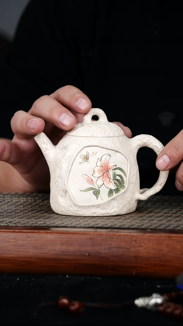 茶壶紫砂原矿羊脂白玉段泥秦权300cc