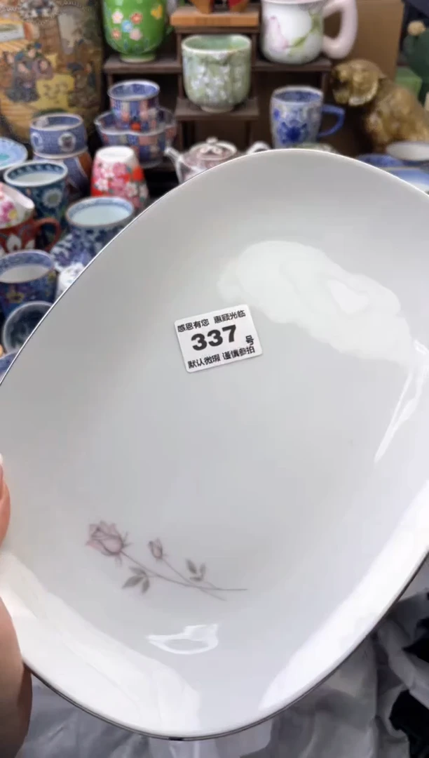 瓷片春**雪337号六六工艺品瓷器