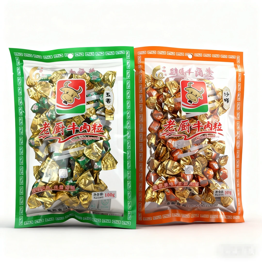 【临期】老厨 香辣五香沙嗲口味牛肉粒独立小包装办公室零食小吃