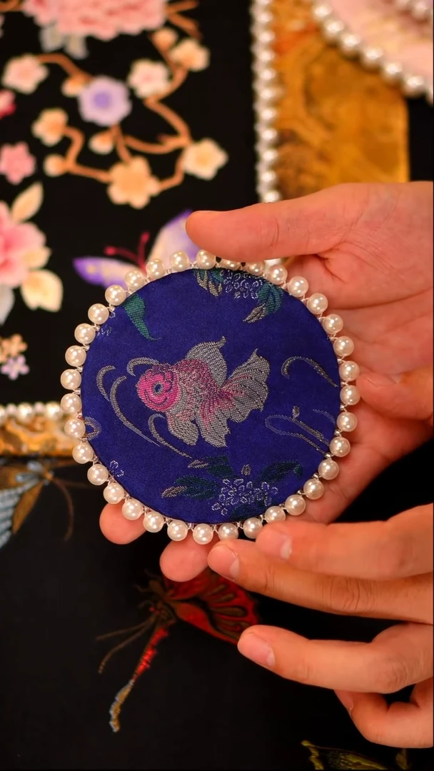 038杯垫杯垫杯垫11.5cm小粉鱼