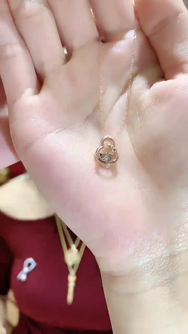 【闪购商品】钻石项链18K金镶嵌项链