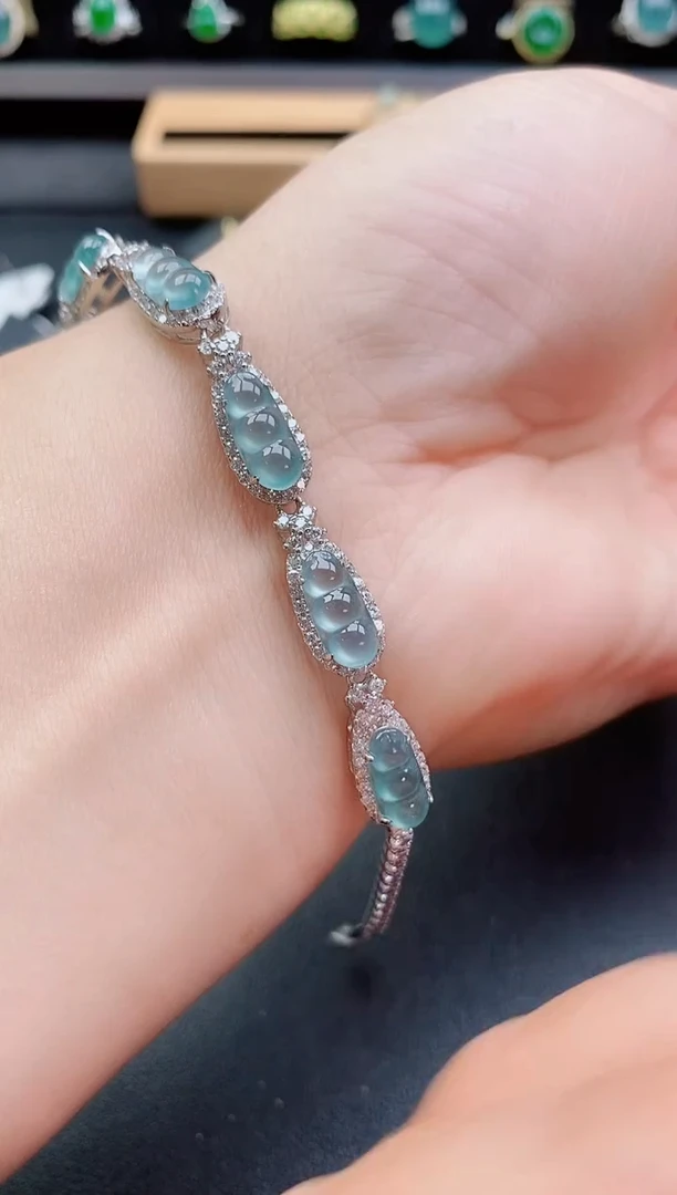 银S925镶嵌戒指翡翠1