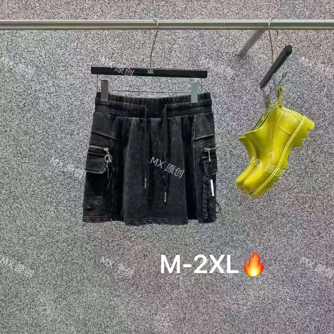 mx欧洲站个性辣妹风短裙女秋冬时尚帅气炸街百搭半身工装短裙