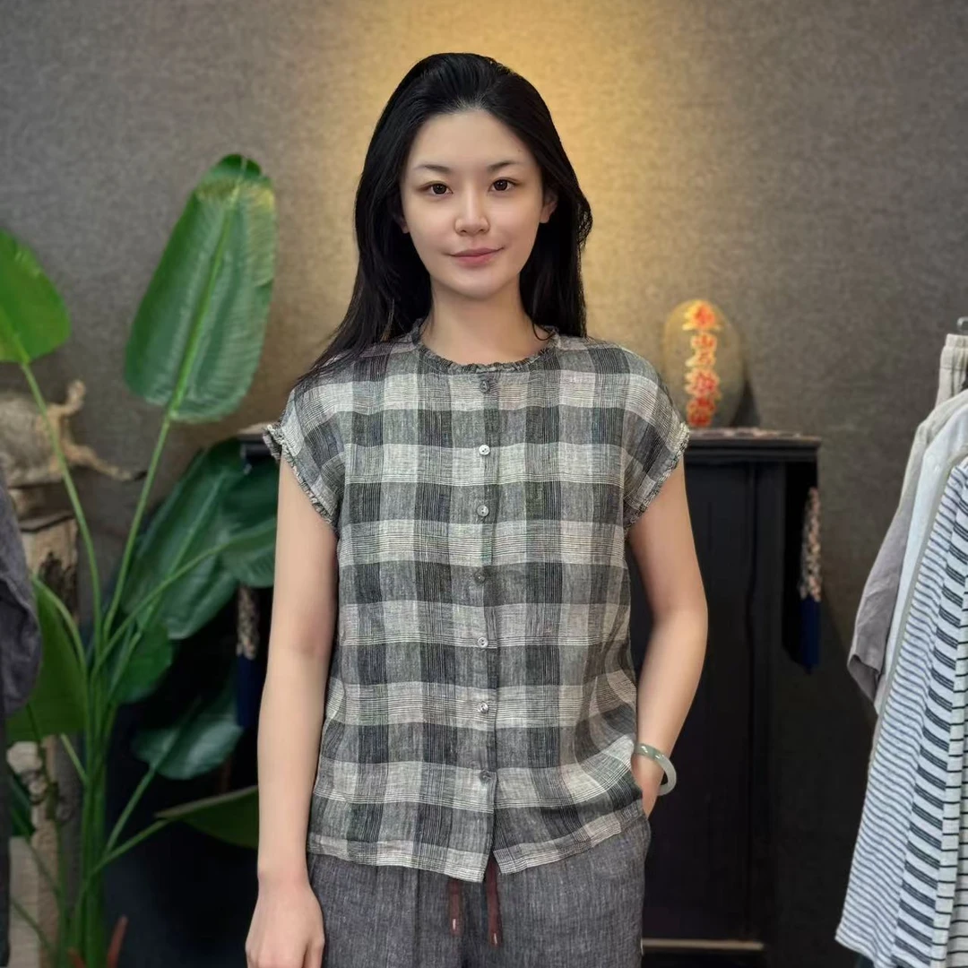 【渡我】100%亚麻女士衬衫百搭不挑人优雅简单夏日必备