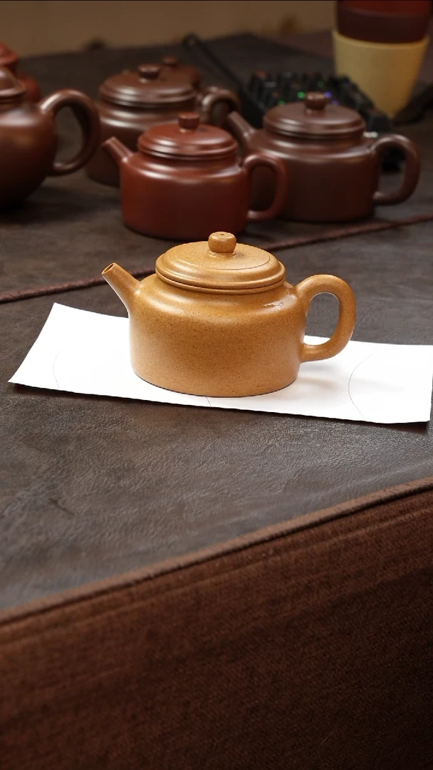茶壶紫砂壶·19黄金段德钟200cc