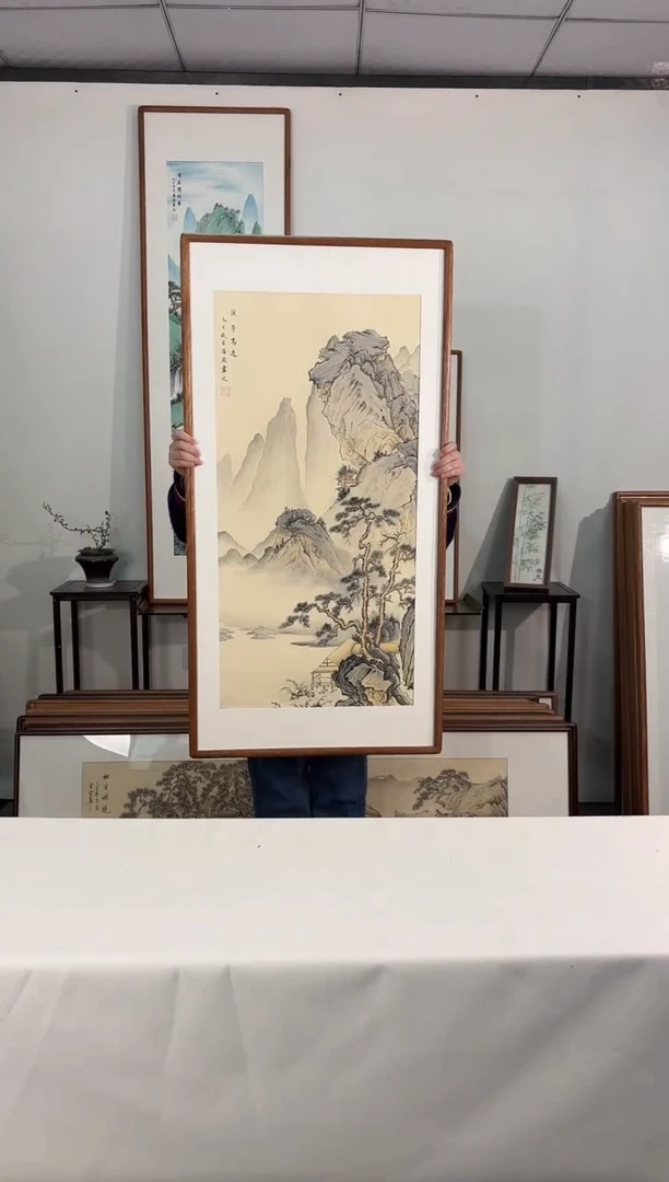 国画手绘*溪亭高逸*62*122cm